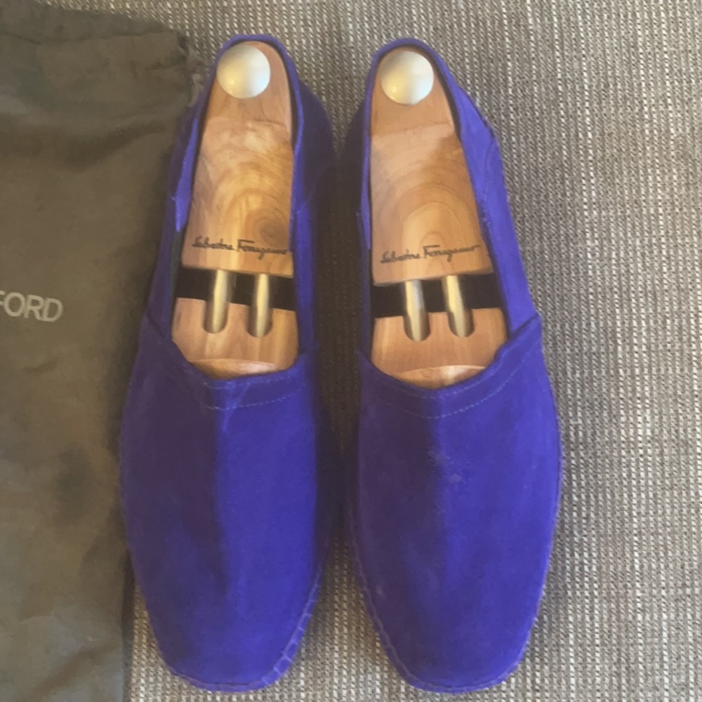Tom Ford Men’s Purple Suede Leather Summer Shoes Size 11 T